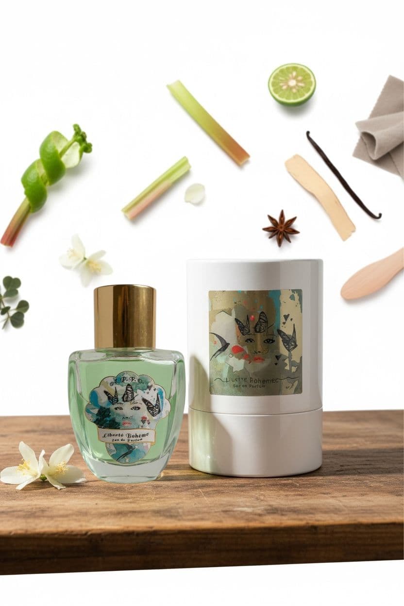 A perfume bottle in soft light
